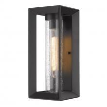  2073-OWM NB-SD - Smyth Outdoor Medium Wall Sconce in Natural Black with Seeded Glass